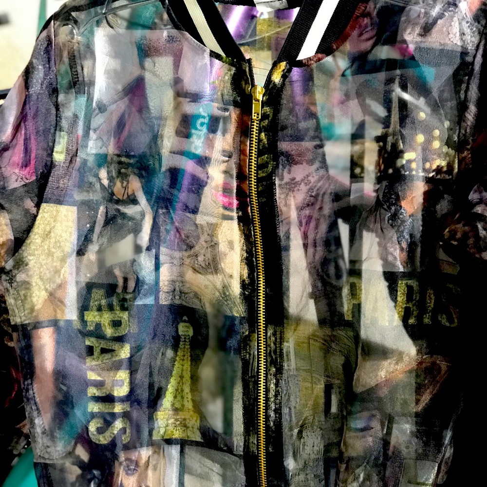 Transparent Fashion Bomber Jacket by Blush